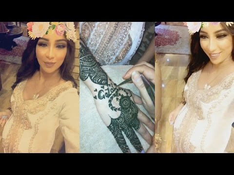 دنيا بطمة تحتفل بمناسبة اقتراب موعد ولادتها