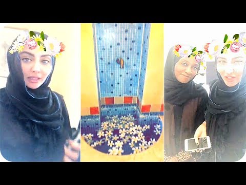 مريم حسين ترتدي الحجاب وتذهب إلى الحمام المغربي