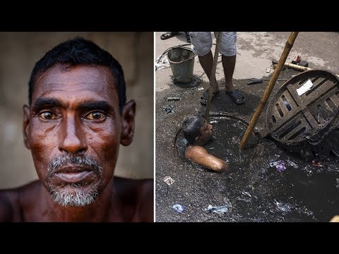 شاهد شخص يختبئ في المجاري بسبب الإحراج من عمله