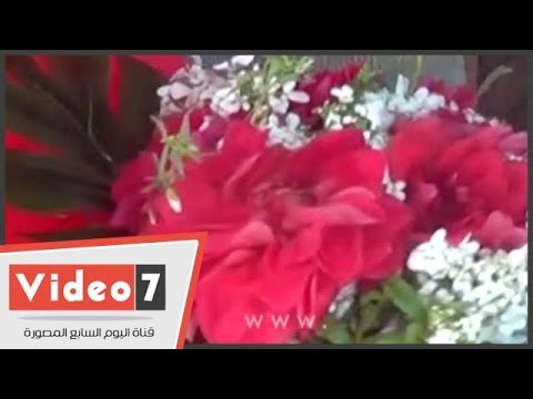 تصميم بوكيه ورد بألوان علم مصر