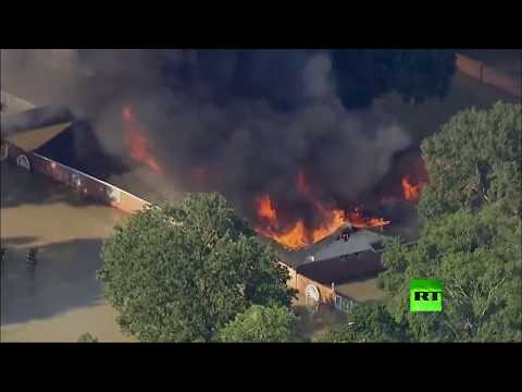 بالفيديو مشاهد مدمّرة لاعصار هارفي الأخير