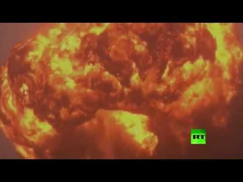 حريق عملاق في قطار نقل بترول