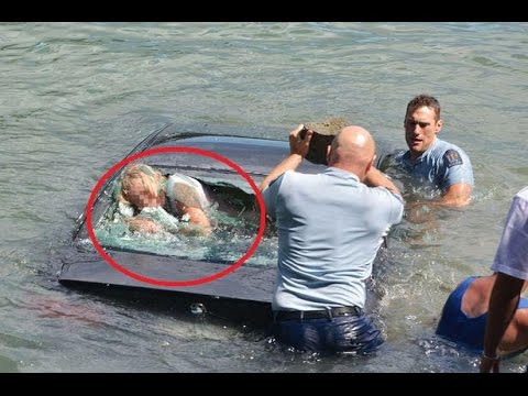 شرطي يحارب الوقت بحجر لإنقاذ امرأة