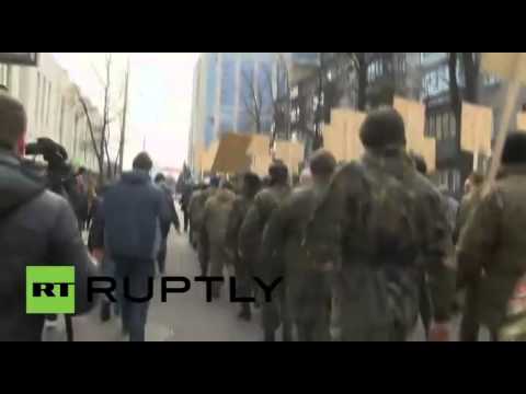 تظاهرة لأنصار حركة القطاع الأيمن في كييف