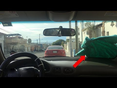 إذا وجدت ملابس على زجاج سيارتك لا تلمسه أبداً