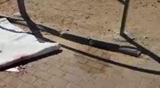 شاهد دماء المستوطنين في كريات جات عقب إطلاق الصواريخ عليها