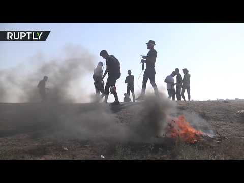 شاهد مقتل العشرات في تظاهرا مخيم العودة شرق خان يونس