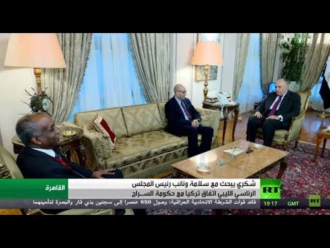 شاهد وزير الخارجية المصري يبحث مع يبحث مع المجبري وسلامة الأزمة في ليبيا