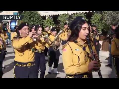 شاهد احتفالات الكريسماس في بيت لحم وفق التقويم الغربي