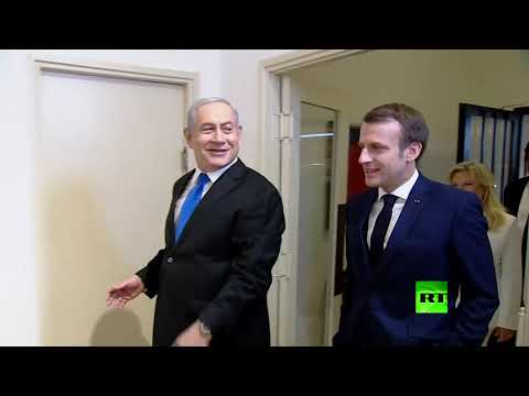 شاهد إيمانويل ماكرون يلتقي بنيامين نتنياهو في إسرائيل