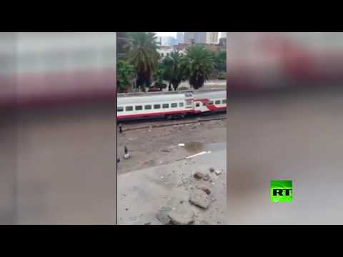 شاهد تصادم قطارين قادمين من الصعيد ووقوع العديد من الإصابات