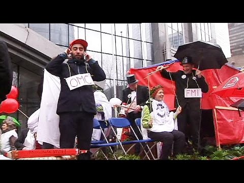 فيديو مظاهرة في بروكسيل للتنديد بسياسات التقشف