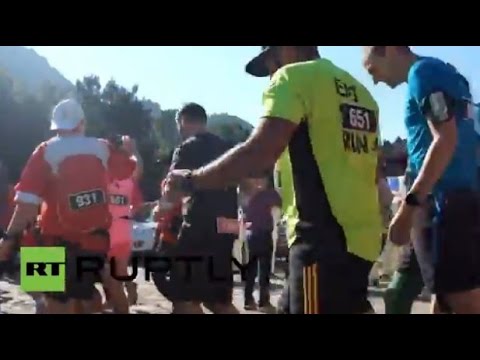 بالفيديو انطلاق سباق سور الصين العظيم