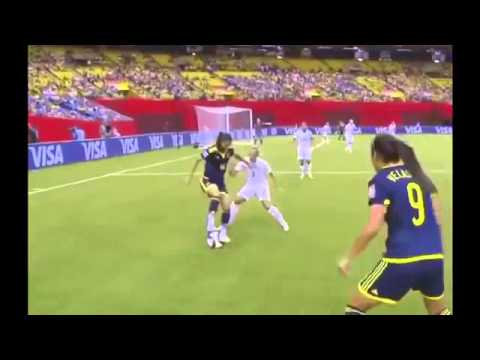 شاهد لاعبة كولومبية تحرج الدفاع الإنجليزي