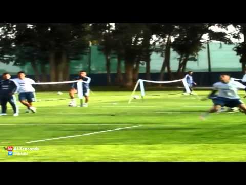 شاهد دي ماريا يستعرض مهاراته في تدريبات الأرجنتين