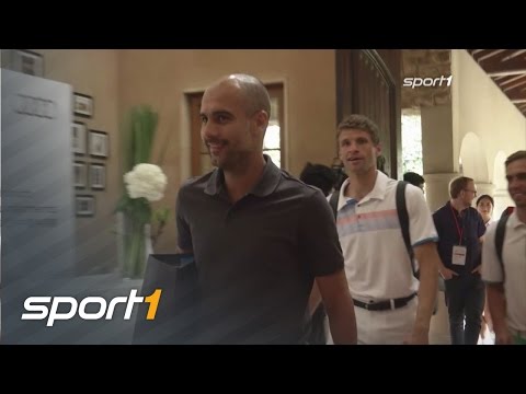 بالفيديو موقف مضحك من مولر لغوارديولا فى معسكر البايرن