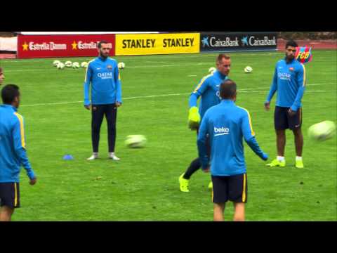 شاهد التدريب الأول لـبرشلونة في سان فرانسيسكو