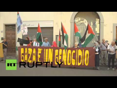 شاهد الإيطاليون المؤيدون لفلسطين يتظاهرون ضد زيارة رئيس الوزراء الإسرائيلي