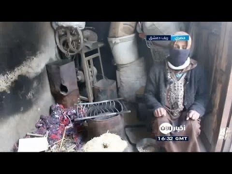 شاهد محاصيل القمح والشعير وسائل للتدفئة في ريف دمشق