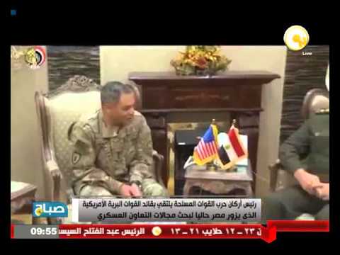 رئيس أركان حرب القوات المسلحة يلتقي بقائد القوات البرية الأميركية الذي يزور مصر