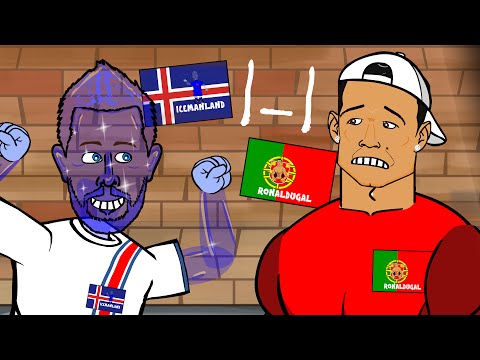 مقطع كرتوني يسخر من أداء كرستيانو أمام أيسلندا