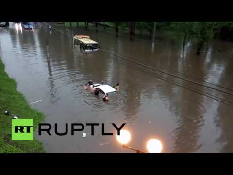 فيضانات شديدة تضرب مدينة ليبيتسك الروسية