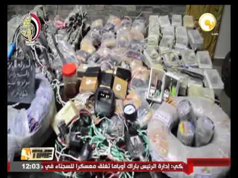 بالفيديو العثور على مخزن بداخله 110عبوات ناسفة في شمال سيناء