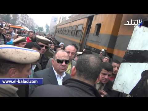 احتراق قطارين وإصابة 27 راكبًا في المنوفية