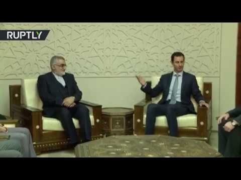 لقاء بين بشار الأسد ورئيس لجنة الأمن القومي في مجلس الشورى الإيراني
